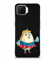 Oppo A73 Soft Premier Kapak Bayan Puff Tasarımlı Silikon Kılıf - Siyah (Şeffaf)