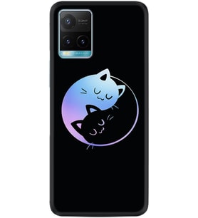 Vivo Y11S Y21S Y20 Y20S Y70 Kılıf Desemli Silikon Love Cats 1604