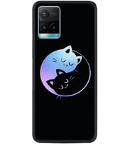 Vivo Y11S Y21S Y20 Y20S Y70 Kılıf Desemli Silikon Love Cats 1604