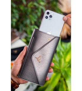 Envelope Telefon ve Bozuk Para Bölmeli Zarf Model Kadın Cüzdan Mavi