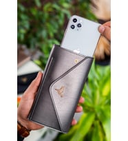 Envelope Telefon ve Bozuk Para Bölmeli Zarf Model Kadın Cüzdan Mavi