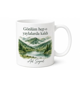 Gümüşhane Yayla Hasreti Baskılı Kupa Bardak Hediye Porselen Mug