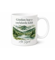 Gümüşhane Yayla Hasreti Baskılı Kupa Bardak Hediye Porselen Mug