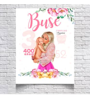 Anne ve Bebek Temalı Yaş Panosu