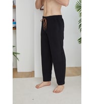 Unısex Rahat Kalip Polar Pijama Eşofman Altı (Siyah)