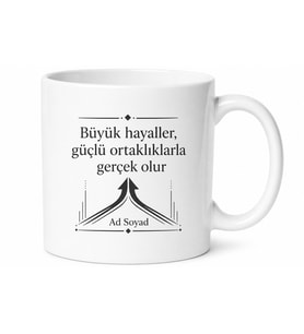 İsme Özel Ortak Girişimciler Yazılı Kupa Seti Hediye Bardak