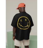 Nirvana Baskılı Unisex Oversize Müzik Grubu Tişört