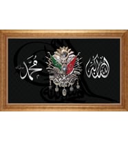 EV İŞYERİ OFİS İÇİN ALTIN ÇERÇEVELİ PASPARTULU TABLO VB888