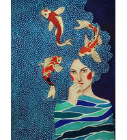 Kadının Aklındakiler Sayılarla Boyama Seti 40x50 cm (Tuvale Gerili)