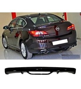 Opel Astra J Sedan Difüzör Difizör Plastik Parlak Siyah 2011-2018 Arka-bodykit-ek-karlık