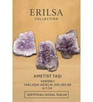 Sertifikalı Ametist Taşı Kütlesi 200-250 Gr – Doğal Ham Kristal Şifa Taşı Stresi Azalt Huzur Ver (Çok Renkli)
