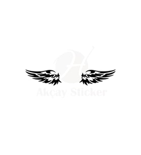Kanat Oto Sticker Siyah 2 Adet 20*10 Cm