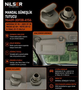 Qashqai Güneşlik Tutucu Mandal 2007-20189