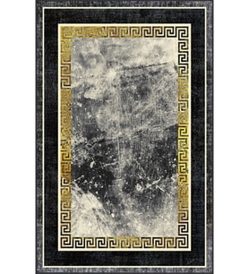 Eliana Home Baskılı, Yıkanabilir Kaymaz Taban Salon Halısı LNA1917-HT1110 100x150 cm (Siyah)