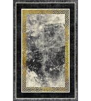 Eliana Home Baskılı, Yıkanabilir Kaymaz Taban Salon Halısı LNA1917-HT1110 100x150 cm (Siyah)