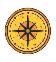 Adventure Camping Camp Pusula Sticker 14 Cm 2 Adet