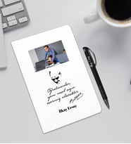 Kişiye Özel Hediye  Öğretmenler Günü Fotoğraflı   Defter & Kalem Seti OGD011 (Beyaz)