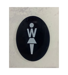 Dekoratif Wc Yönlendirme Tabelası - Kadın
