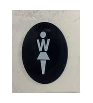 Dekoratif Wc Yönlendirme Tabelası - Kadın
