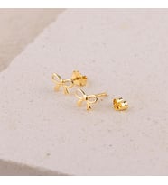 14 Ayar Altın Fiyonk Küpe 0,66 gr