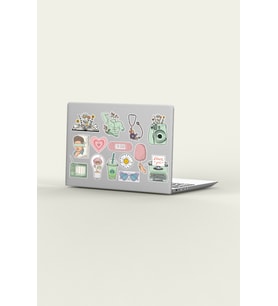 Vintage Karışık Tasarımlı A5 Stickers Çıkartma PYTKSTK067