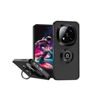 Pilelistore   Xiaomi Redmi Note 14 Pro 4G Kılıf Montreal Yüzüklü Silikon Kapak - Siyah