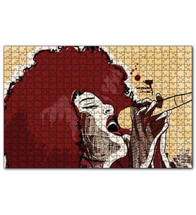 Cakapuzzle Madonna Mikrofonda Çizim  Puzzle Yapboz MDF (Ahşap) (120 Parça)