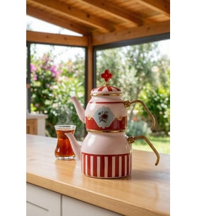 Acar XAP-10355 Chloe Collection Mini Emaye Çaydanlık Takımı