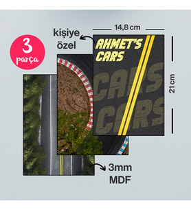 Çocuk Odası Dekorasyonu İçin Kişisel Yol Tablosu (3 Parça)