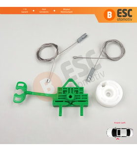 Fiat Linea 323 110 2007-2018 51892561 İçin Elektrikli Ön Sol Kapı Cam Kriko Tamir Seti