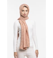 JAKAR Desen Jakarlı Modal Seri Şal Eşarp Askısı ile Birlikte 75x200 cm Turuncu K