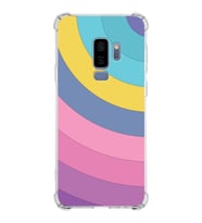 Samsung Galaxy S9 Plus  Köşe Korumalı Antişok Kapak Renk Cümbüşü Tasarımlı  Silikon Kılıf (Şeffaf)