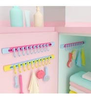 10 Kancalı Raylı Mutfak ve Banyo Düzenleyici Askı