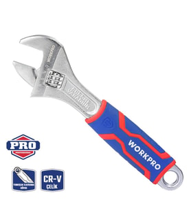 WORKPRO WP272011 200mm Cr-V Profesyonel Kurbağacık Anahtar