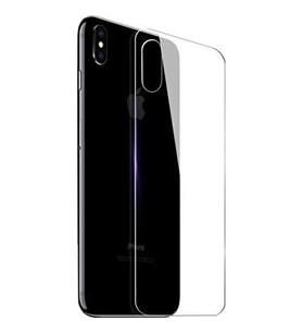 Apple iPhone X Uyumlu Arka kapak Cam Telefon Arka Koruyucu Temperli Cam Düşmelerden Kirden Ultra Derece Korur (Şeffaf)
