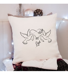 Çifte Kumrular ( Love ) Tasarımlı Yastık