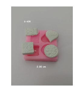 Mini 4 Lü Bisküvi Silikon Kalıp