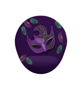 Mask Oval Bilekli Destekli Mouse Pad