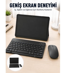Android İşletim Sistemli SIM Kart Girişli Tablet Bluetooth Klye Mouse Seti Mobil İnternet Destekli