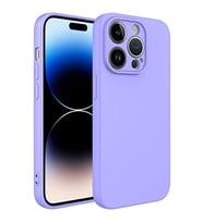 Coverzone Apple iPhone 14 Pro ?le Uyumlu K?l?f Z-Mara Lansman Vieri Tam Koruma Arka Kapak Kamera Koruma �?k?nt?l? P�r�zs�z Y�zey Lila