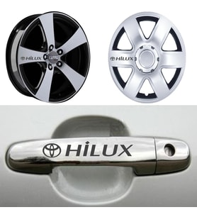 Hilux Kapı Kolu Jant Sticker (10 Adet) Etiket Yapıştırma Z86