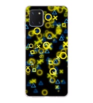 Samsung Galaxy A81 Uyumlu Kapak Semboller Tasarımlı Şeffaf Silikon Kılıf