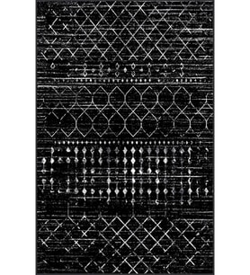 Eliana Home Baskılı, Yıkanabilir Kaymaz Taban Salon Halısı LNA0111-SD1167 100x150 cm (Siyah)