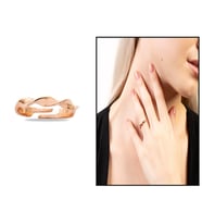 Helezon Tasarım Rose Renk Free Size 925 Ayar Gümüş Kadın Yüzük (Çok Renkli)