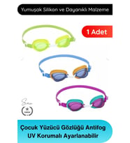 #Gözlük Çocuk Yüzücü Gözlüğü Antifog UV Korumalı Ayarlanabilir Silikon Kayışlı Su Geçirmez Sızdırmaz