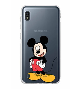 Samsung Galaxy A10   Kamera Korumalı  Kapak Mickey Mouse Tasarımlı  Şeffaf Kılıf