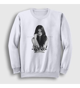 Presmono Unisex Beyaz Revival Selena Gomez Sweatshirt 326693tt
