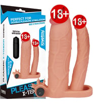 Lovetoy Pleasure X Tender 7.6 cm Dolgulu Çift Taraflı Penis Kılıfı LV314102