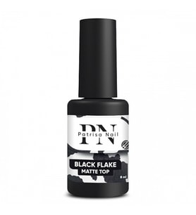 Black Flake Top - 8 ml Kül efekti Matte Top Coat
