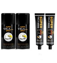 VİGA 50000 ERKEK GEÇİKTİRİCİ SPREY ve Geçiktirici Krem- MADE İN GERMANY 4'lü set